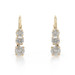 Yellow Gold Diamond Grad Three-Stone Journey Drop Earrings 14k Rd .50ctw Pierced