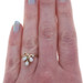 Yellow Gold Opal Diamond Ring - 10k Pear Cabochon .29ctw Three-Stone Bypass