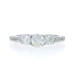 White Gold Diamond Engagement Ring - 14k Round Brilliant 1.00ctw Three-Stone