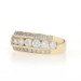 Yellow Gold Cubic Zirconia Cluster Cocktail Band - 14k Round 1.00ctw Ring