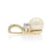 Yellow Gold Cultured Pearl Diamond Pendant - 10k Bead .30ctw