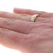 Yellow Gold Diamond Band - 14k Round Brilliant .25ctw Leaves Ring