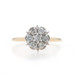 Yellow Gold Diamond Cluster Ring - 10k Round Brilliant .50ctw Floral Engagement