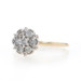 Yellow Gold Diamond Cluster Ring - 10k Round Brilliant .50ctw Floral Engagement