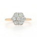 Yellow Gold Diamond Cluster Ring - 14k Round Brilliant .50ctw Floral Engagement