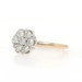 Yellow Gold Diamond Cluster Ring - 14k Round Brilliant .50ctw Floral Engagement