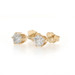 Yellow Gold Diamond Stud Earrings - 14k Round Brilliant .50ctw Pierced