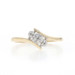 Yellow Gold Diamond Three-Stone Bypass Ring - 10k Single