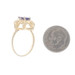 Yellow Gold Tanzanite Cocktail Solitaire Ring - 14k Oval 1.35ct Floral Lace