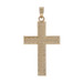 Yellow Gold Textured Cross Pendant - 14k Faith