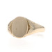 Yellow Gold Vintage Engravable Signet Ring - 10k Oval