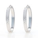 White Gold Etched Floral Garland Hoop Earrings - 14k Pierced