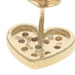 Yellow Gold Diamond Heart Cluster Stud Earrings - 14k Single Cut .30ctw Pierced