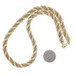 Gold Filled Vintage Rope & Foxtail Twist Chain Choker Necklace 14" - 1/20 12k