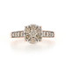Rose Gold Diamond Cluster Halo Engagement Ring - 10k Round Brilliant 1.00ctw
