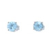 White Gold Aquamarine Stud Earrings - 10k Round 1.20ctw Pierced