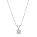 White Gold Diamond Solitaire Pendant Necklace 20" - 14k Round Brilliant .25ct