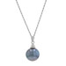 White Gold Tahitian Pearl Solitaire Pendant Necklace 19 3/4" - 14k
