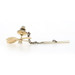 Yellow Gold Diamond Spoon & Fork Tie Tack - 14k Round .15ct Dining Utensils