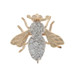Yellow Gold Diamond Vintage Fly Brooch - 14k Round Brilliant .65ctw Insect Pin