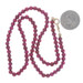 Yellow Gold Garnet Beaded Necklace 14 1/4" - 14k Beads