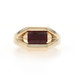 Yellow Gold Garnet Men's Ring - 14k Rectangular 2.20ct Solitaire