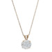 Swarovski Cubic Zirconia Solitaire Necklace 17 3/4" - Yellow Gold 10k Rd 1.87ct