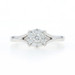 White Gold Diamond Halo Engagement Ring - 10k Round Brilliant .30ctw Floral