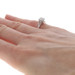 White Gold Diamond Halo Engagement Ring - 10k Round Brilliant .30ctw Floral