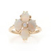 Yellow Gold Australian Opal Vintage Cluster Cocktail Ring - 14k Cabochon 1.83ctw