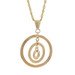 Yellow Gold Circle Trio Pendant Necklace 30" - 14k Geometric