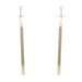 Yellow Gold Line Bar Dangle Earrings - 10k Pierced