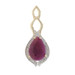 Yellow Gold Ruby Diamond Pendant - 10k Pear 3.93ctw