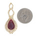 Yellow Gold Ruby Diamond Pendant - 10k Pear 3.93ctw
