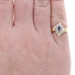 Yellow Gold Sapphire Diamond Halo Bypass Ring - 10k Marquise .31ctw