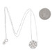 White Gold Diamond Cluster Halo Pendant Necklace -18k Rd .90ctw Floral Snowflake