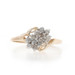 Yellow Gold Diamond Cluster Bypass Ring - 10k Round Brilliant .33ctw Floral