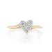 Yellow Gold Diamond Heart Cluster Bypass Ring - 10k Single Love