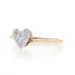 Yellow Gold Diamond Heart Cluster Bypass Ring - 10k Single Love