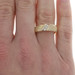 Yellow Gold Diamond Men's Three-Stone Wedding Band 10k Rd.15ctw Bypass Ring Sz11