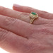 Yellow Gold Emerald Diamond Bypass Ring - 10k Marquise .37ctw