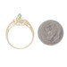 Yellow Gold Emerald Diamond Bypass Ring - 10k Marquise .37ctw