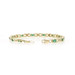 Yellow Gold Emerald Diamond Link Bracelet 7" - 10k Oval 1.46ctw