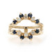Yellow Gold Sapphire Diamond Enhancer Band - 14k Round .88ctw Wrap Jacket Ring