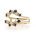 Yellow Gold Sapphire Diamond Enhancer Band - 14k Round .88ctw Wrap Jacket Ring