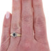 Yellow Gold Sapphire Diamond Halo Ring - 10k Oval .37ctw