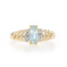 Yellow Gold Sky Blue Topaz Diamond Ring - 10k Marquise .52ctw