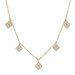 Yellow Gold Diamond Quatrefoil Drop Station Necklace 18" - 14k Rd .38ctw Flowers
