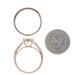 Rose Gold Diamond Cluster Engagement Ring & Wedding Band - 10k Round 1.00ctw