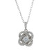 White Gold Diamond Love Knot Pendant Necklace - 10k Round .50ctw Adjustable